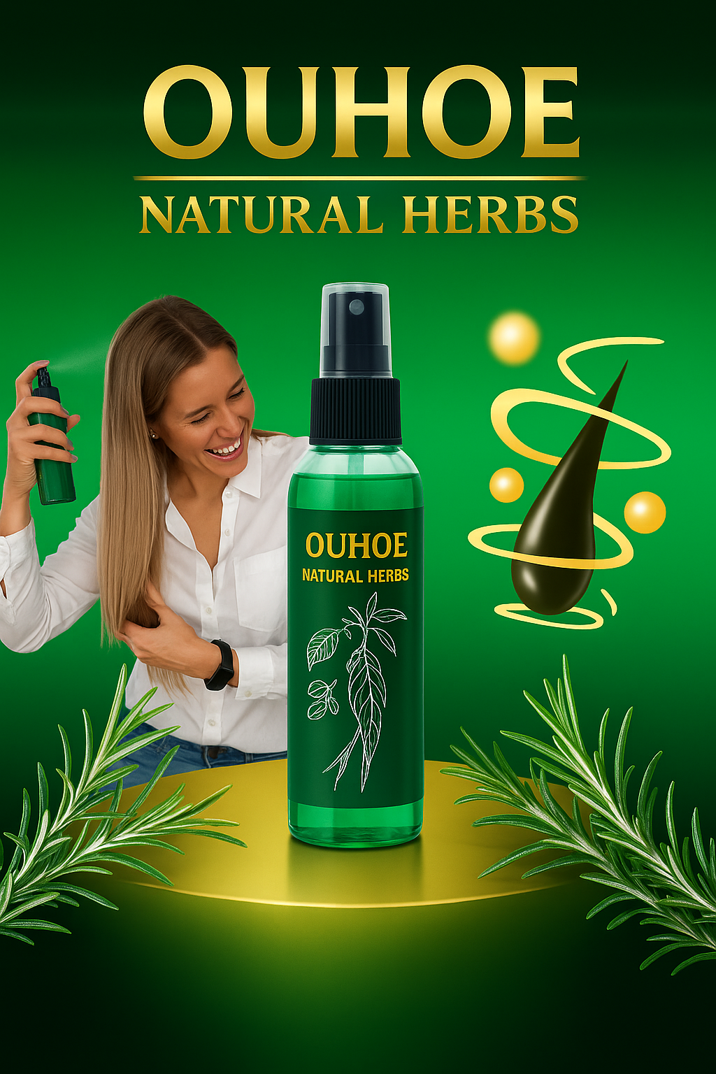 OUHOE® – Tónico para el crecimiento del cabello.