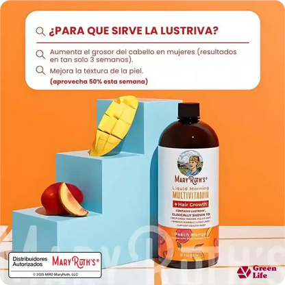 🌟 Mary Ruth’s Multivitamínico Líquido: Cabello Largo y Uñas Fuertes 🌟